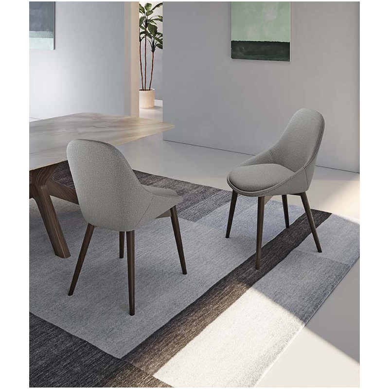 Set di 4 Sedie in tessuto Astrid 58cm X 49cm H 85cm Stones