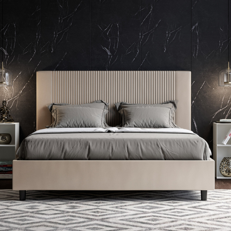 Letto imbottito Matrimoniale 160x190 cm Goya