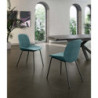 Set di 4 Sedie in tessuto Eva 57cm X 46cm H 80cm Stones
