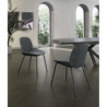 Set di 4 Sedie in tessuto Eva 57cm X 46cm H 80cm Stones