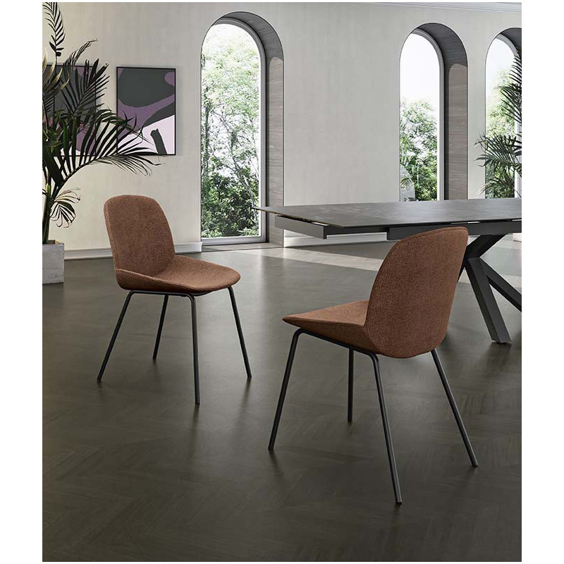 Set di 4 Sedie in tessuto Eva 57cm X 46cm H 80cm Stones