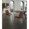 Set di 4 Sedie in tessuto Eva 57cm X 46cm H 80cm Stones