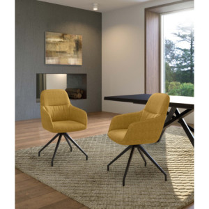 Set di 2 Sedie in tessuto Gaia 56cm X 56cm H 87cm Stones