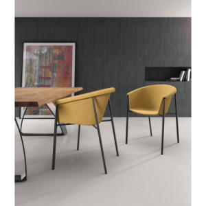 Set di 2 Sedie in tessuto Nari 58cm X 56cm H 79cm Stones