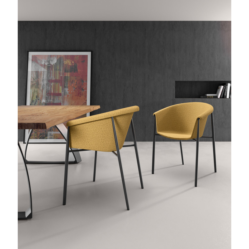Set di 2 Sedie in tessuto Nari 58cm X 56cm H 79cm Stones