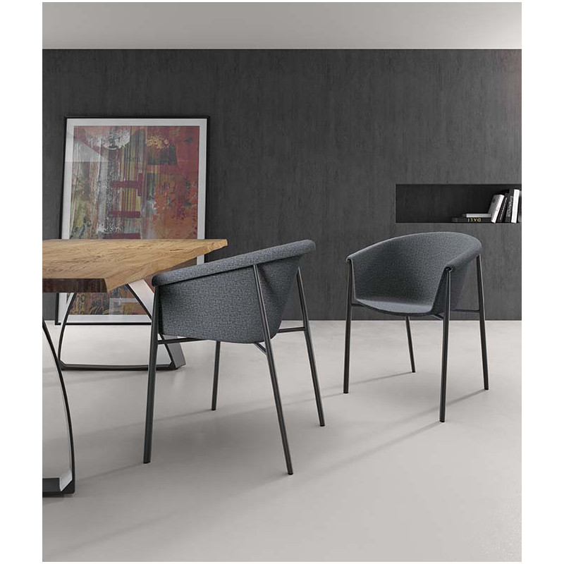 Set di 2 Sedie in tessuto Nari 58cm X 56cm H 79cm Stones