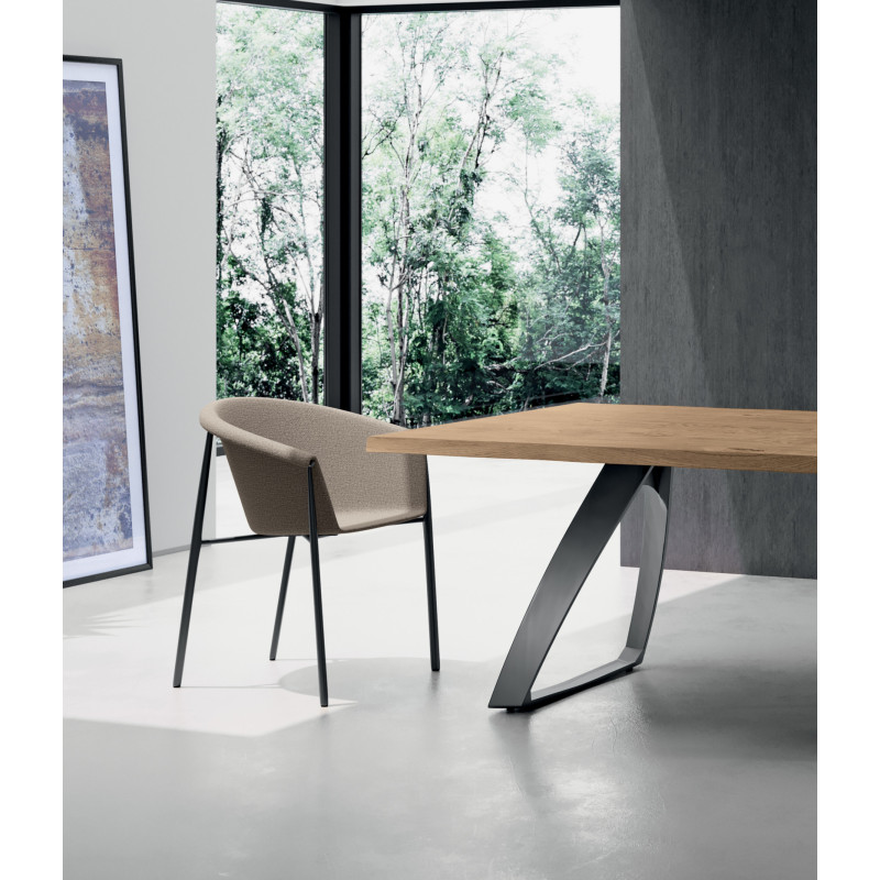 Set di 2 Sedie in tessuto Nari 58cm X 56cm H 79cm Stones