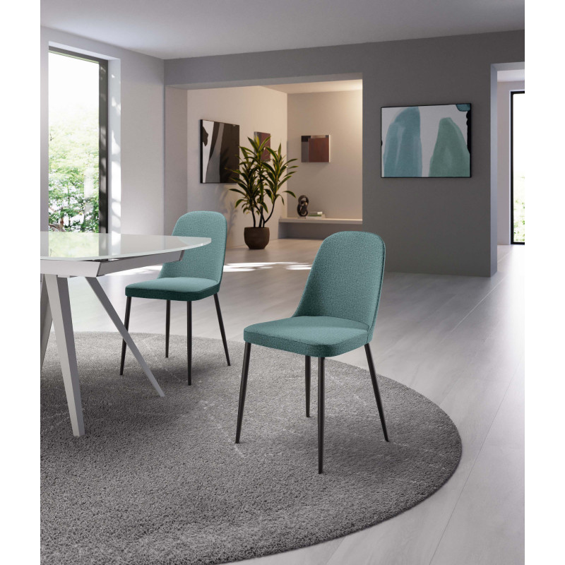 Set di 4 Sedie in tessuto Tamara 55cm X 46cm H 85cm Stones