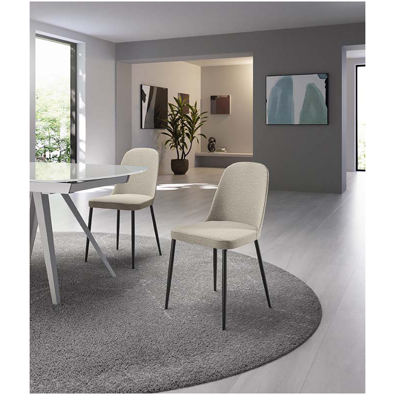 Set di 4 Sedie in tessuto Tamara 55cm X 46cm H 85cm Stones