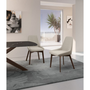 Set di 4 Sedie in tessuto Vera 62cm X 49.5cm H 87cm Stones