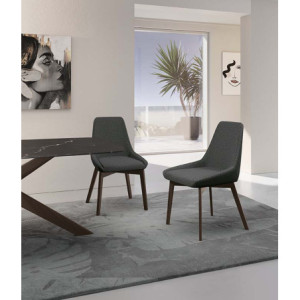Set di 4 Sedie in tessuto Vera 62cm X 49.5cm H 87cm Stones