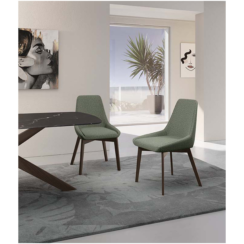Set di 4 Sedie in tessuto Vera 62cm X 49.5cm H 87cm Stones