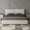 Letto imbottito Matrimoniale 160x190 cm tessuto Agata Mados