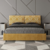 Letto imbottito Matrimoniale 160x190 cm tessuto Agata Mados