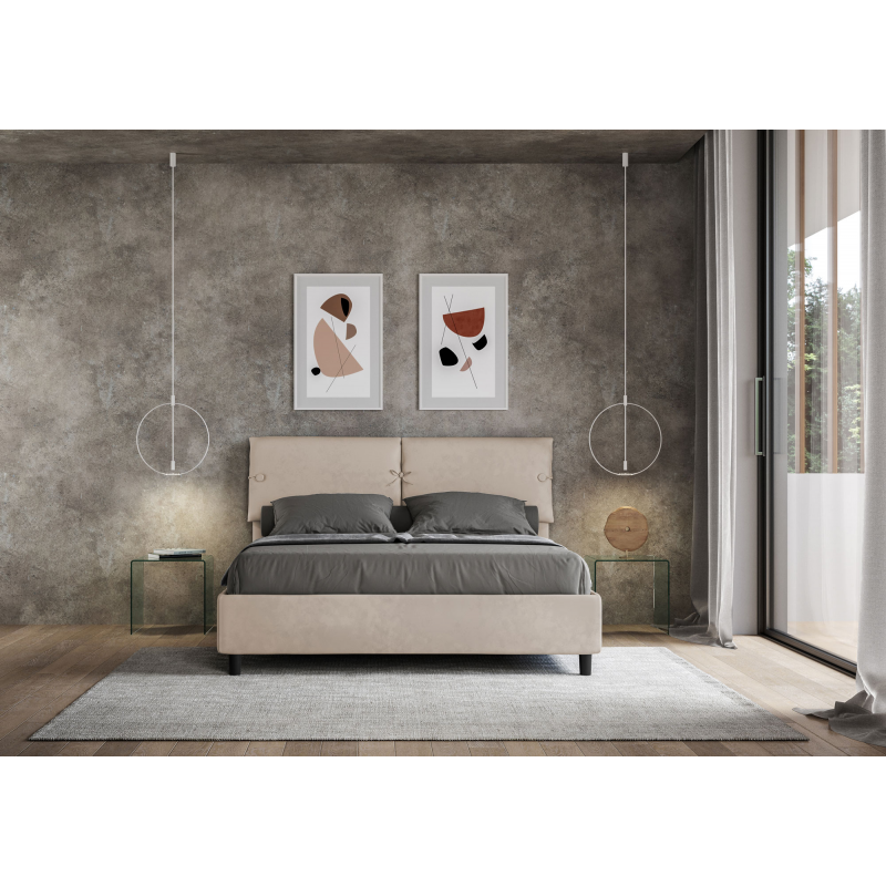 Letto imbottito Matrimoniale 160x190 cm Mados