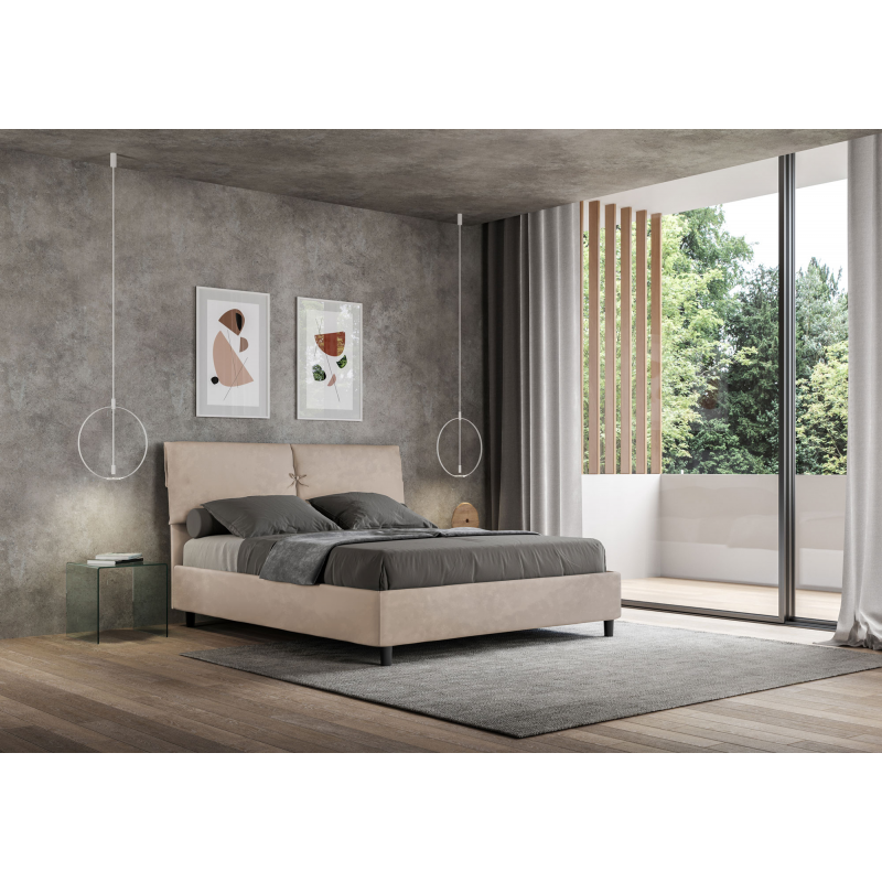 Letto imbottito Matrimoniale 160x190 cm Mados