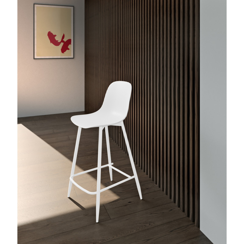 Set di 4 Sgabelli in polipropilene Frida 47.5cm X 47cm H 91.5cm Stones