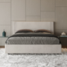Letto imbottito Matrimoniale 160x190 cm tessuto Labirinto Rosal