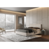 Letto imbottito Matrimoniale 160x190 cm tessuto Labirinto Rosal