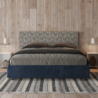 Letto imbottito Matrimoniale 160x190 cm tessuto Era Arla