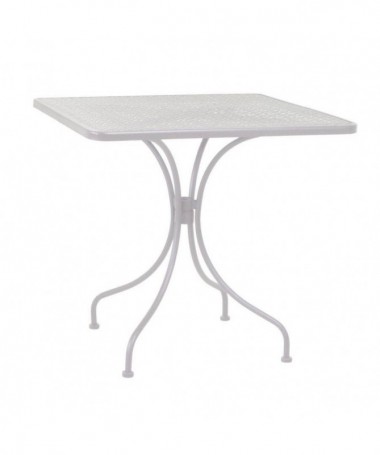 Tavolo Ivrea in ferro quadrato - bianco