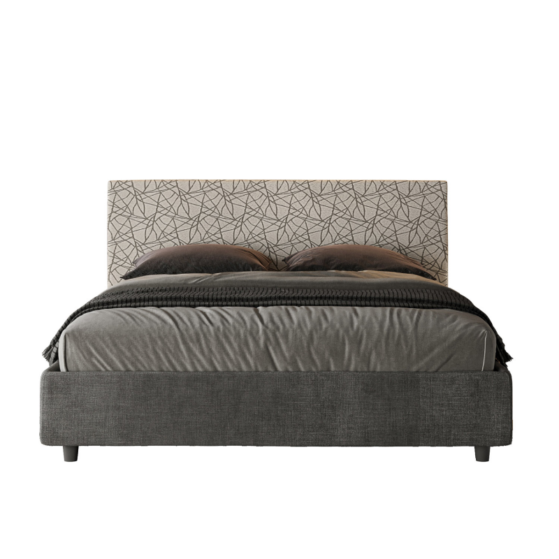 Letto imbottito Matrimoniale 160x210 cm tessuto Era Arla