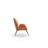 Poltrona rivestita in velluto Gambe metallo verniciato Brandy 73cm X 68cm H 85cm Stones