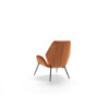 Poltrona rivestita in velluto Gambe metallo verniciato Brandy 73cm X 68cm H 85cm Stones