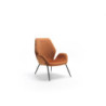 Poltrona rivestita in velluto Gambe metallo verniciato Brandy 73cm X 68cm H 85cm Stones