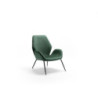 Poltrona rivestita in velluto Gambe metallo verniciato Brandy 73cm X 68cm H 85cm Stones