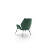 Poltrona rivestita in velluto Gambe metallo verniciato Brandy 73cm X 68cm H 85cm Stones