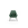 Poltrona rivestita in velluto Gambe metallo verniciato Brandy 73cm X 68cm H 85cm Stones