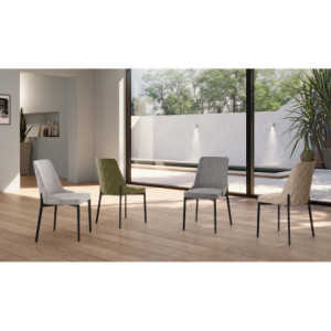 Set di 4 Sedie in tessuto Ambra 48cm X 58.5cm H 89cm Stones