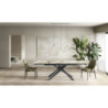 Tavolo allungabile con top in ceramica su vetro Cross 90cm X 160-240cm H 76cm Stones
