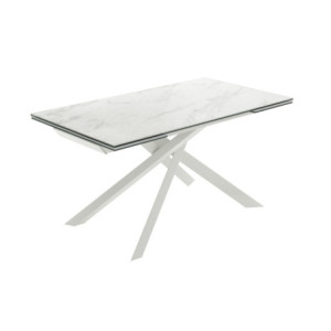 Zoom Tavolo allungabile con top in ceramica su vetro Cross 90cm X 160/240cm H 76cm Stones