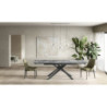 Tavolo allungabile con top in ceramica su vetro Cross 90cm X 160/240cm H 76cm Stones