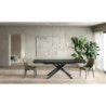 Tavolo allungabile con top in ceramica su vetro Cross 90cm X 160/240cm H 76cm Stones