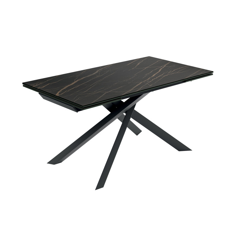 Tavolo allungabile con top in ceramica su vetro Cross 90cm X 160/240cm H 76cm Stones