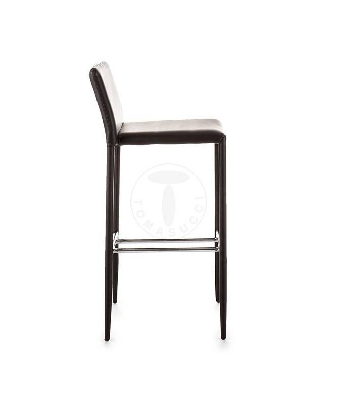 Sgabello in pelle ecologica Lion - set da 2 nero