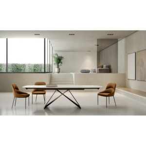 Tavolo allungabile con top in ceramica su vetro Thanos X 100cm X 200-280cm H 76cm Stones