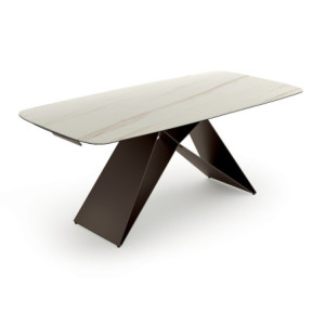 Zoom Tavolo allungabile con top in ceramica su vetro Thanos X 100cm X 200-280cm H 76cm Stones