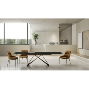 Tavolo allungabile con top in ceramica su vetro Thanos X 100cm X 200-280cm H 76cm Stones