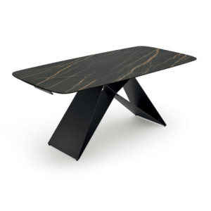 Zoom Tavolo allungabile con top in ceramica su vetro Thanos X 100cm X 200-280cm H 76cm Stones