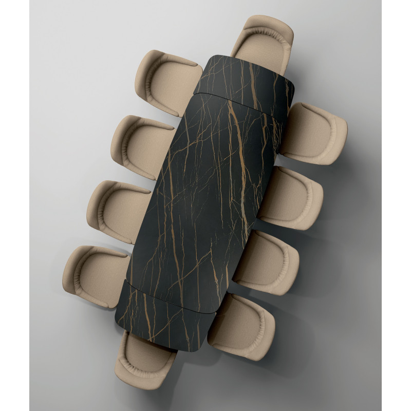 Tavolo allungabile con top in ceramica su vetro Thanos X 100cm X 200-280cm H 76cm Stones