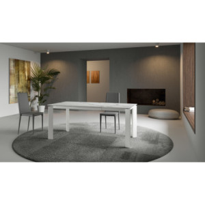 Tavolo allungabile con top in ceramica Gambe in metallo verniciato Allunghe interne Frame 80cm X 120-170cm H 75cm Stones
