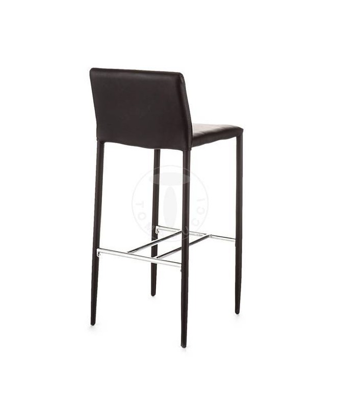 Sgabello in pelle ecologica Lion - set da 2 nero