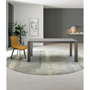 Tavolo allungabile con top in ceramica Gambe in metallo verniciato Allunghe interne Frame 80cm X 120-170cm H 75cm Stones