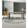 Tavolo allungabile con top in ceramica Gambe in metallo verniciato Allunghe interne Frame 80cm X 120-170cm H 75cm Stones