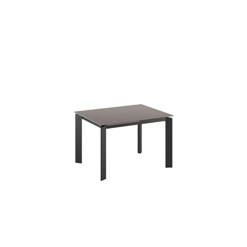 Tavolo allungabile con top in ceramica Gambe in metallo verniciato Allunghe interne Frame 80cm X 120-170cm H 75cm Stones