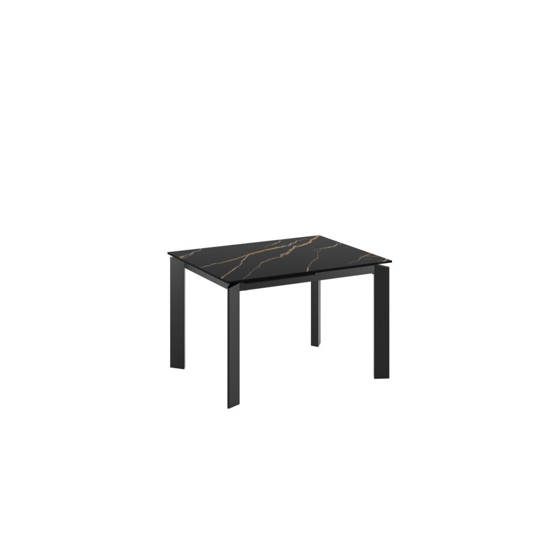 Tavolo allungabile con top in ceramica Gambe in metallo verniciato Allunghe interne Frame 80cm X 120-170cm H 75cm Stones